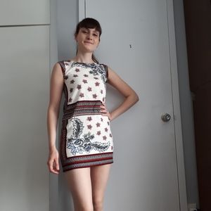 Zara Trafluc floral sheath dress